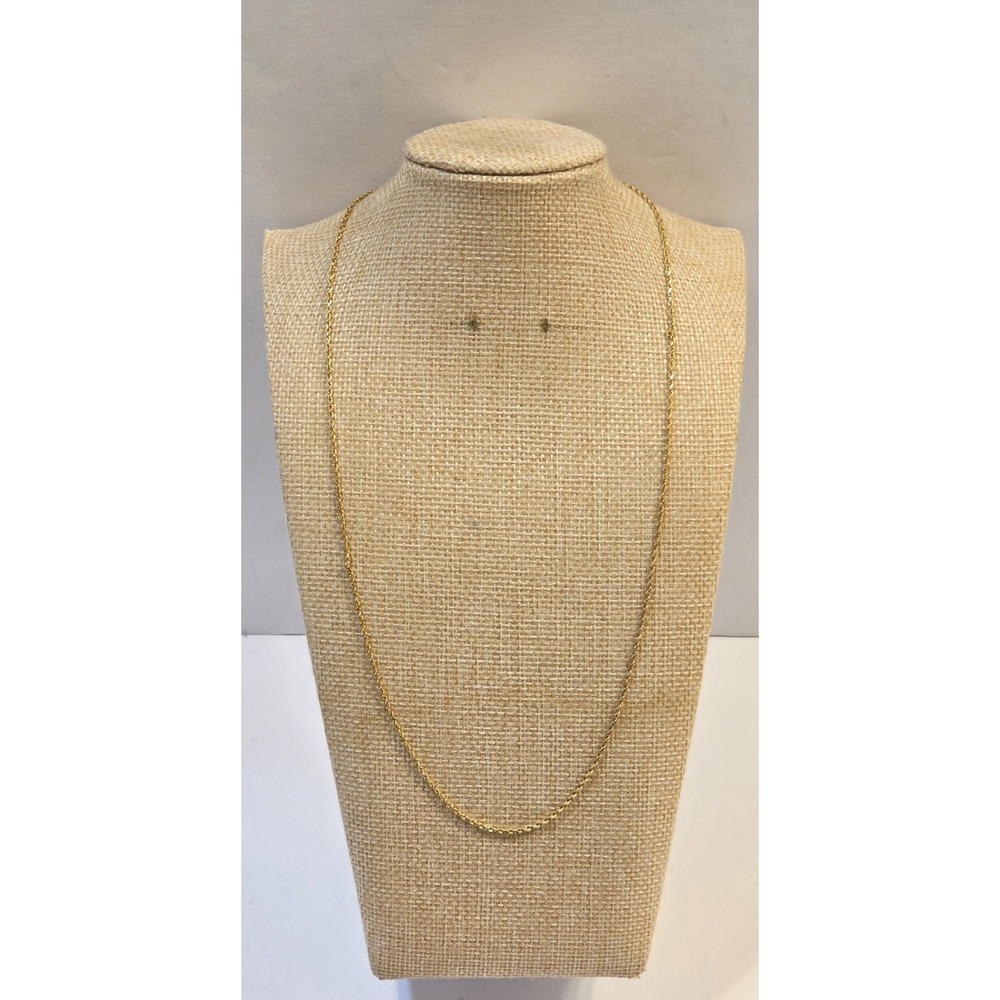 Solid 14k Yellow Gold 20" Rope Chain Necklace